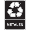 Pictogramme de recyclage  STN 119 Polyester autocollant - "Metalen" - 210x297mm